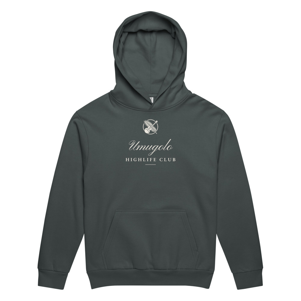 Garment Dyed Hoodie, Umugolo Highlife Club in Pigment Midnight Navy